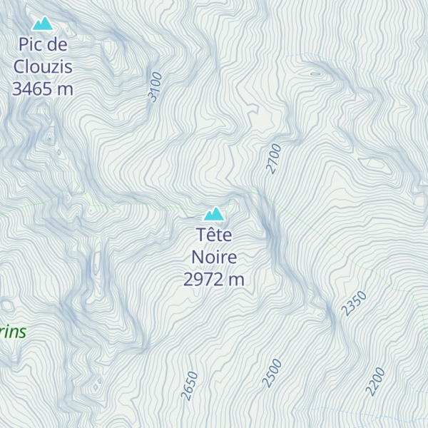 Map of Tête Noire