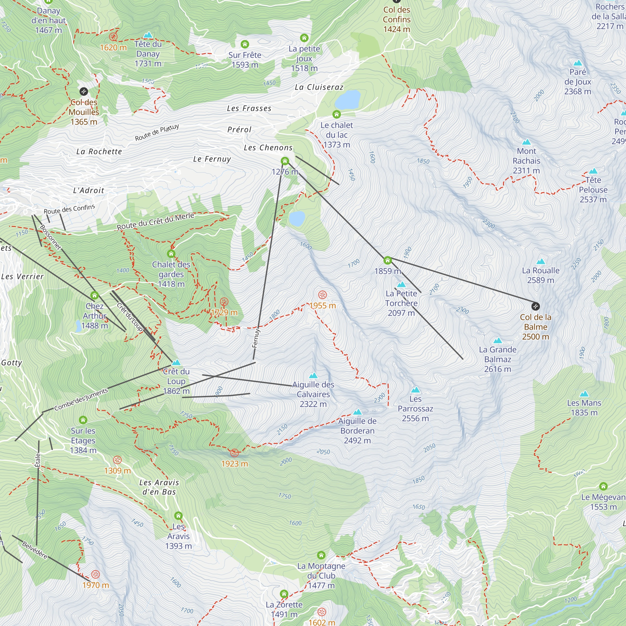 Refuge de la Creuse map