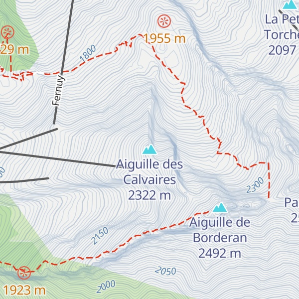 Map of Aiguille des Calvaires