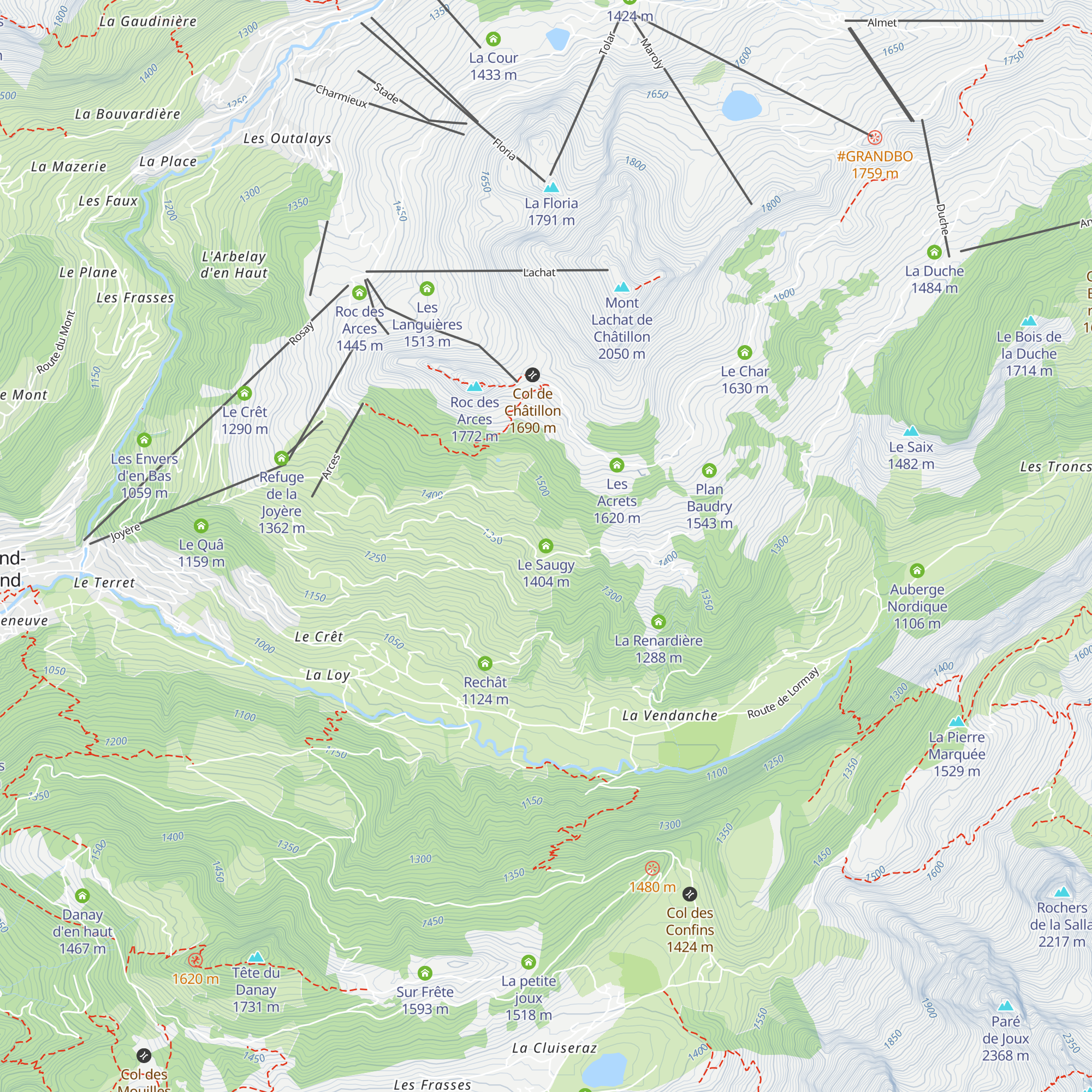 Le Saugy map