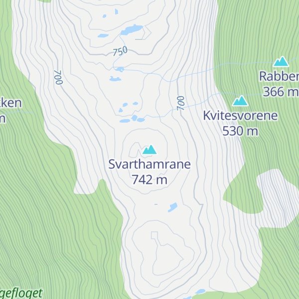 Map of Svarthamrane