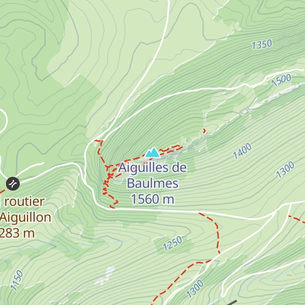 Map of Aiguilles de Baulmes