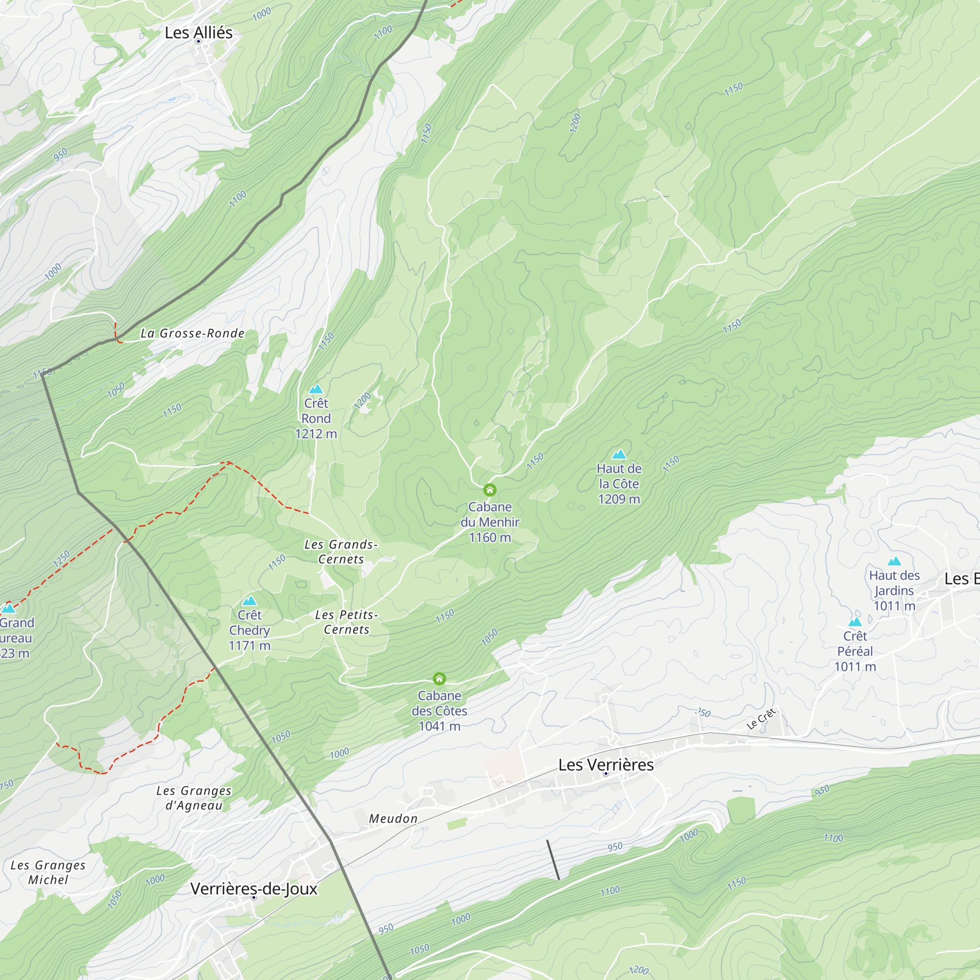 Cabane du Menhir map