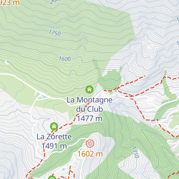 Map of La Montagne du Club