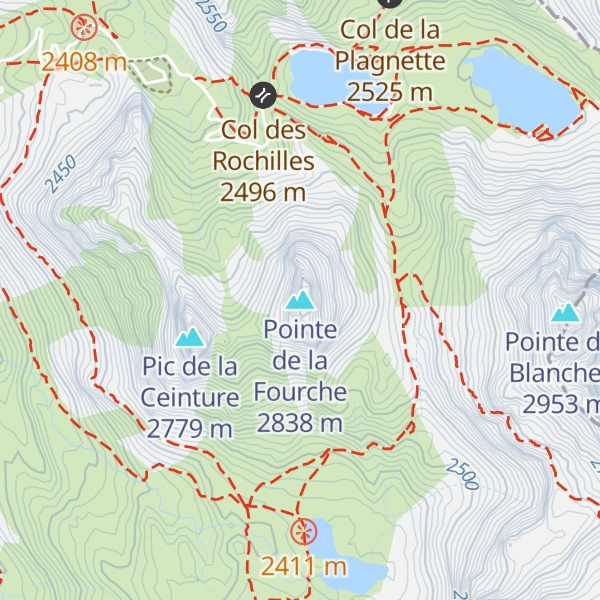 Map of Pointe de la Fourche