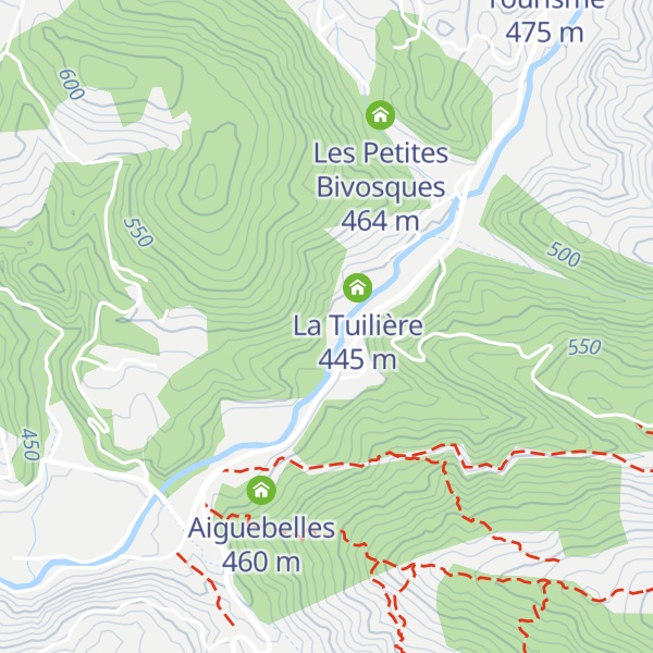 Map of Le Gourdoulié