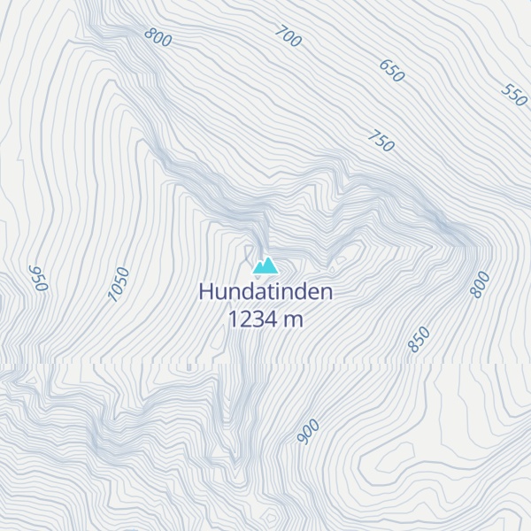 Map of Hundatinden