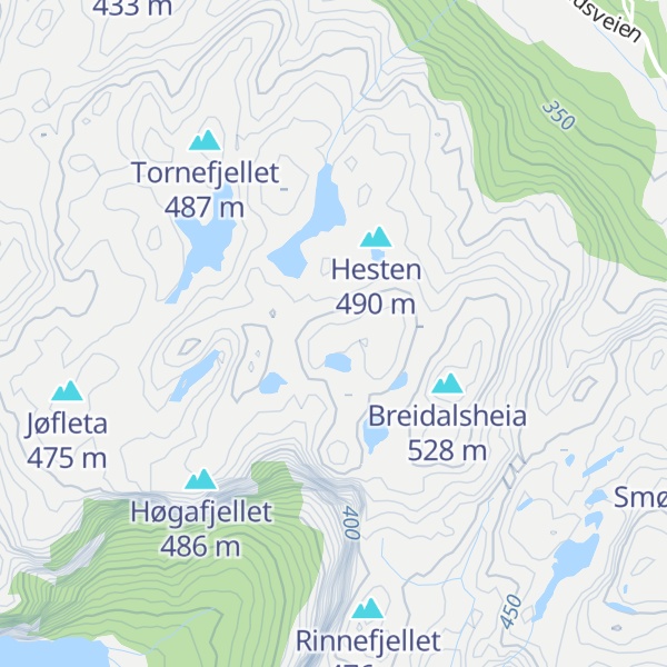 Map of Gjeideråsen