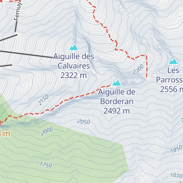 Map of Pointe des Aravis