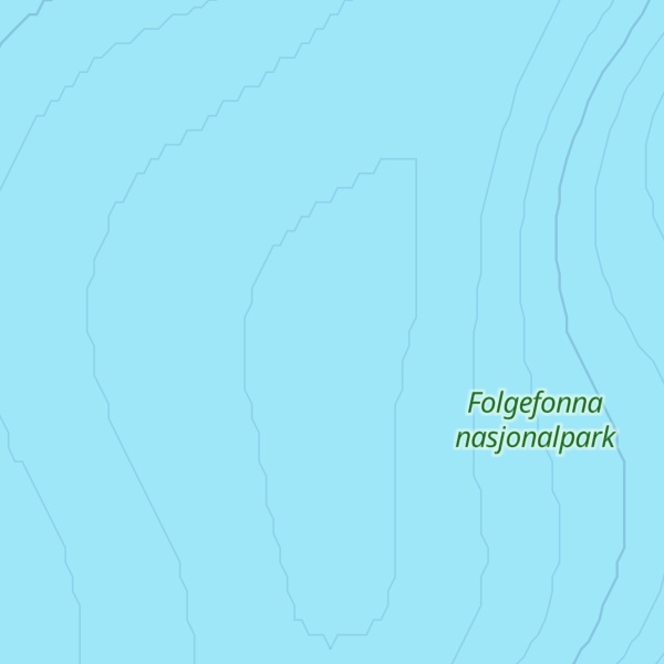 Map of Nordre Folgefonna