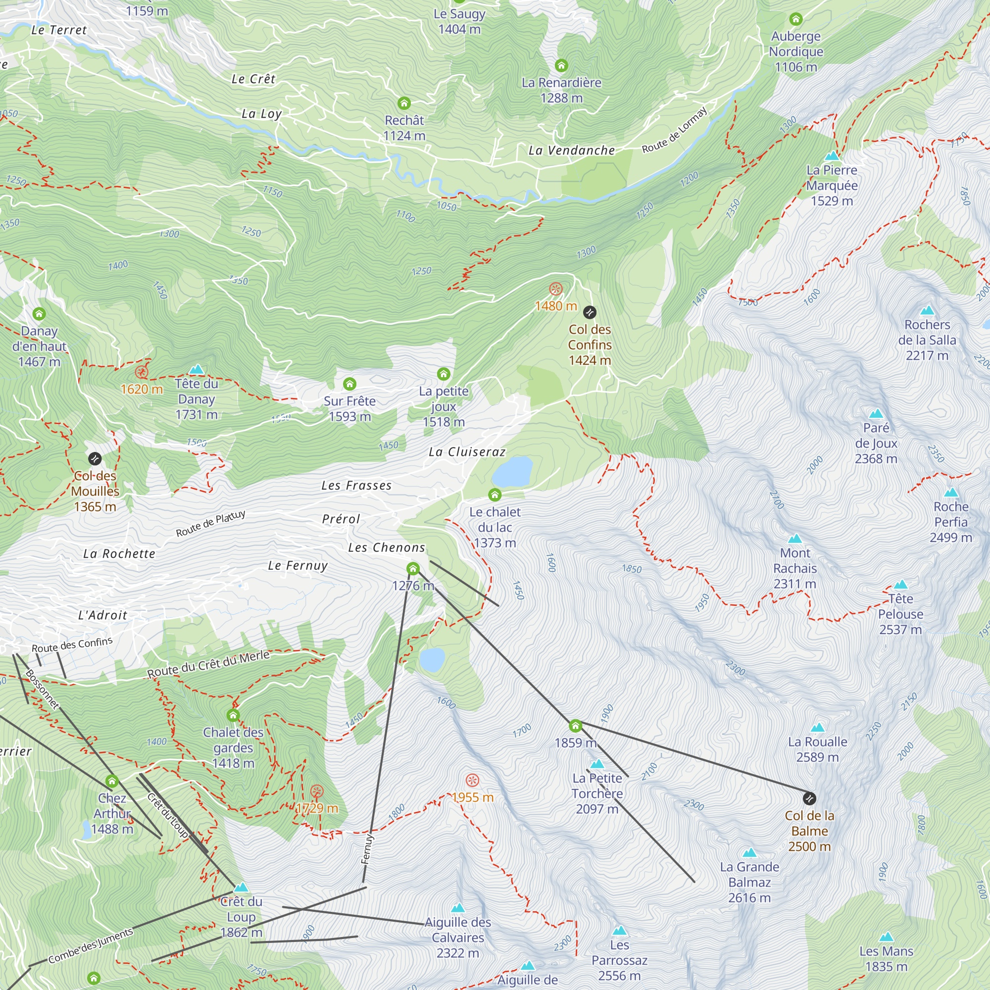 Le chalet du lac map