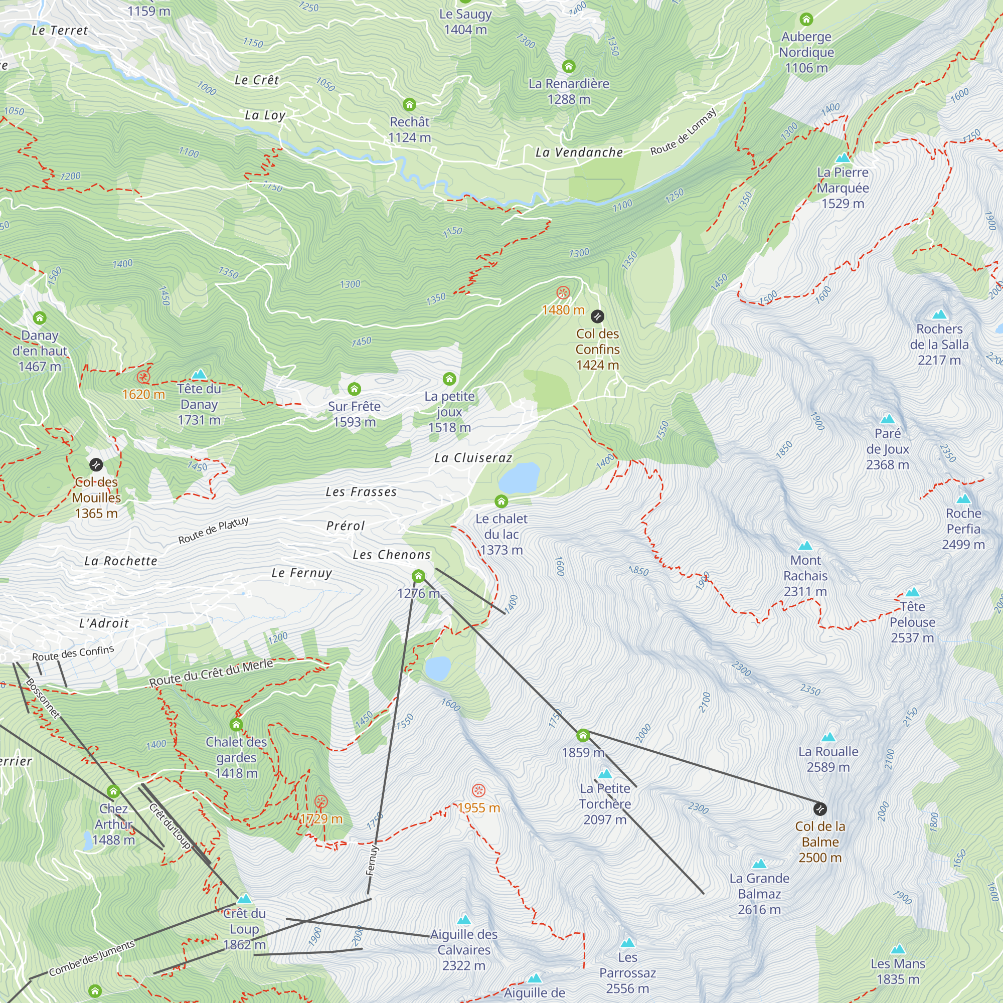 Le chalet du lac map