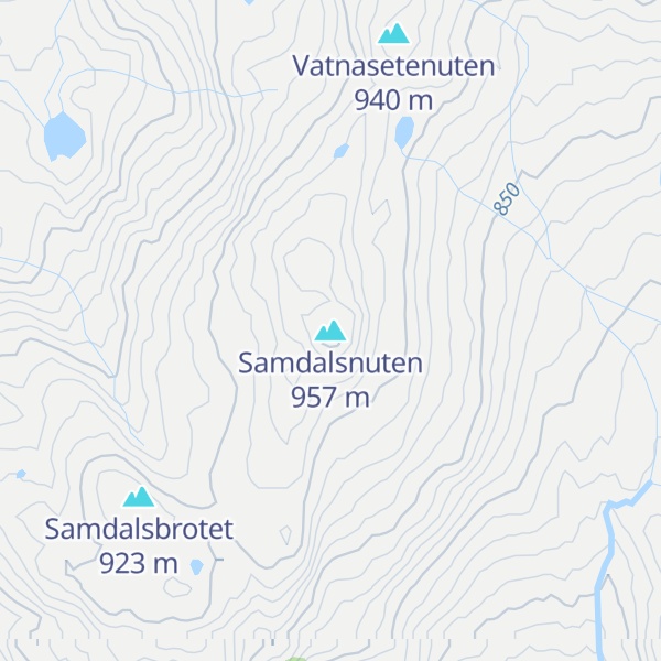 Map of Samdalsnuten