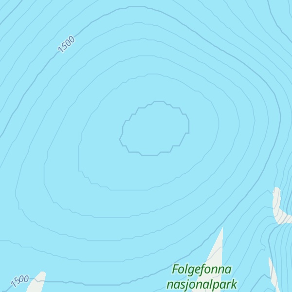 Map of Midtre Folgefonna