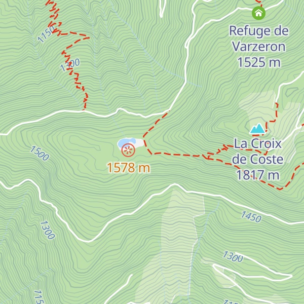 Map of Cabane du Lac des Saisies