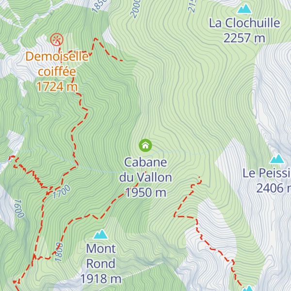 Map of Cabane du Vallon