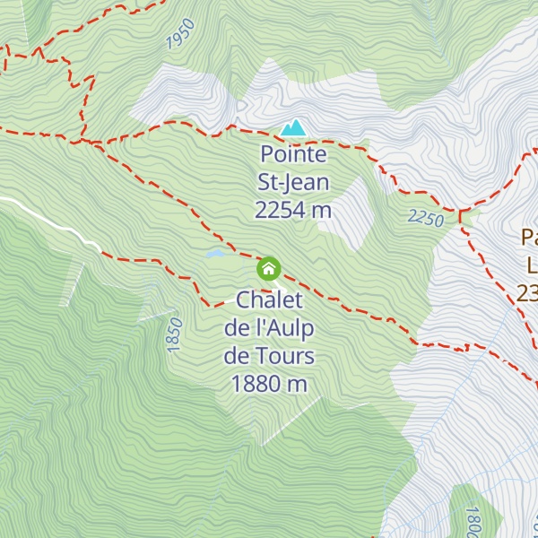 Map of Chalet de l'Aulp de Tours