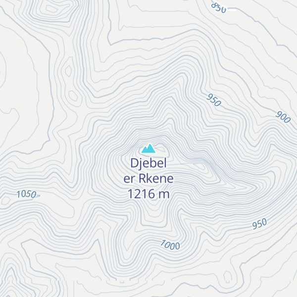 Map of Djebel er Rkene