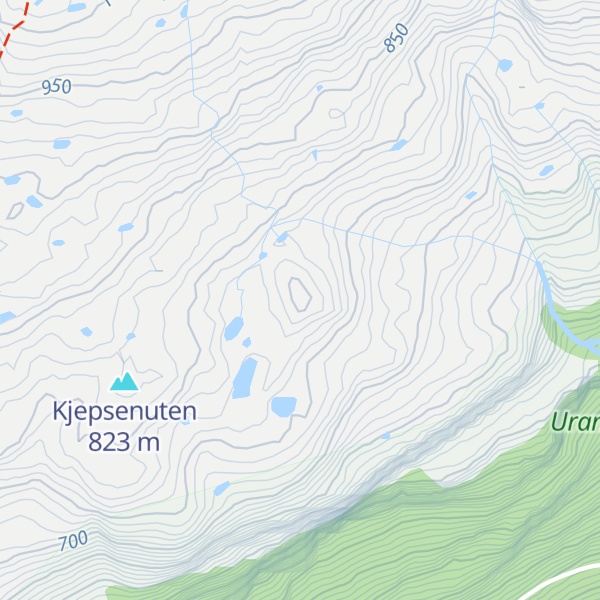 Map of Kjepsofjellet