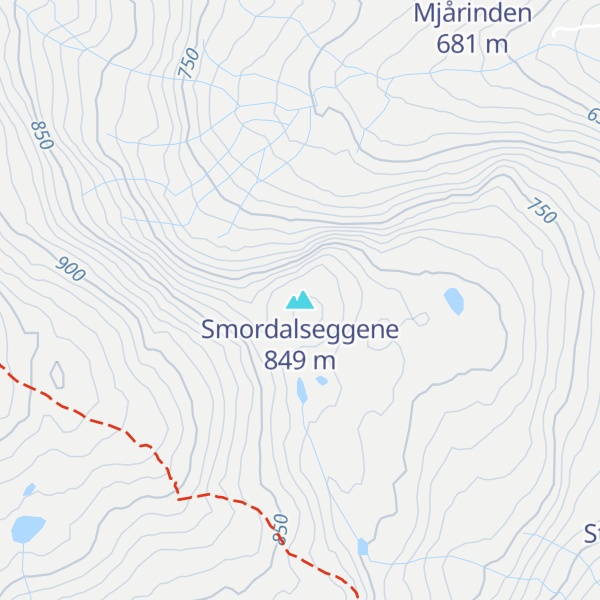 Map of Smordalseggene