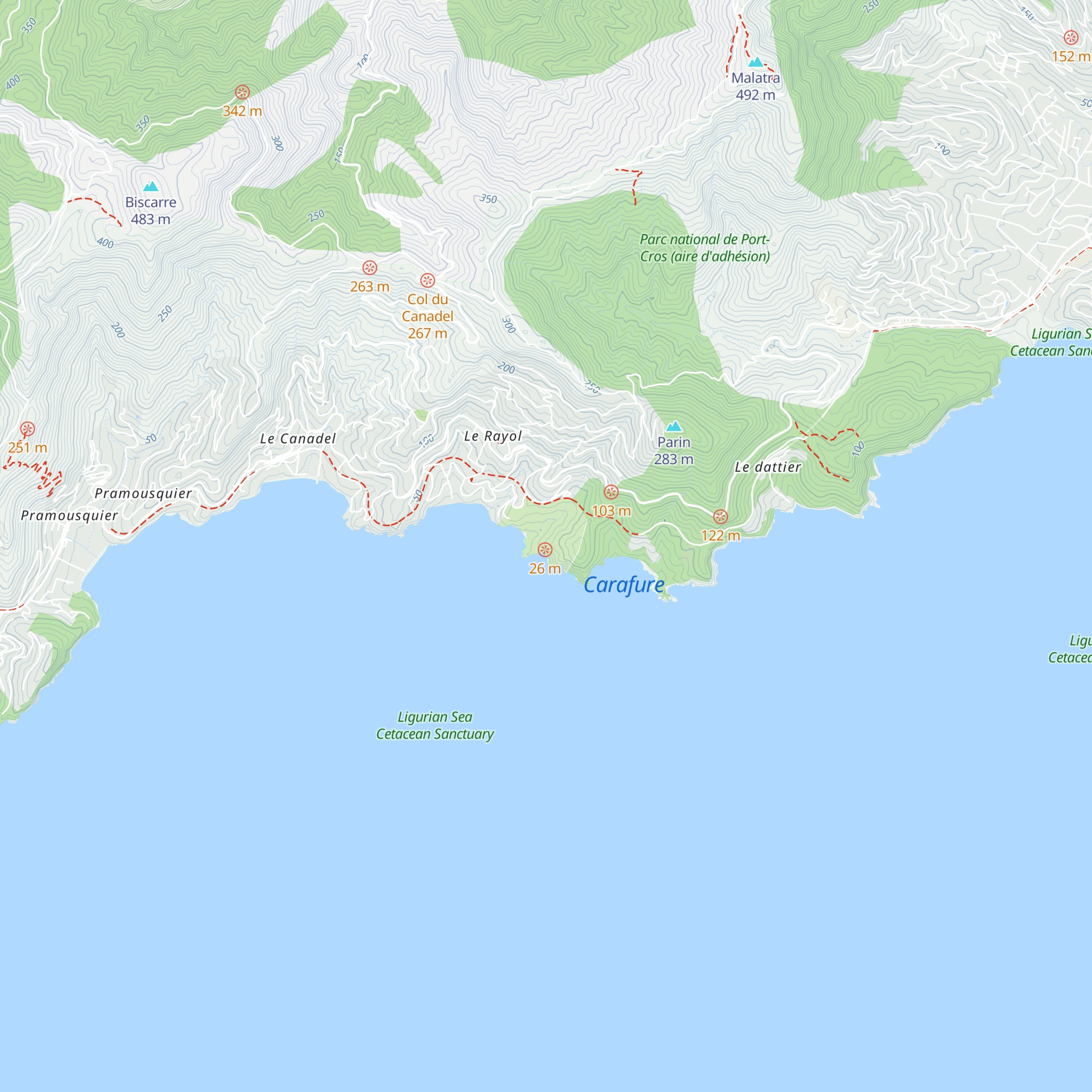 Le Rayolet map