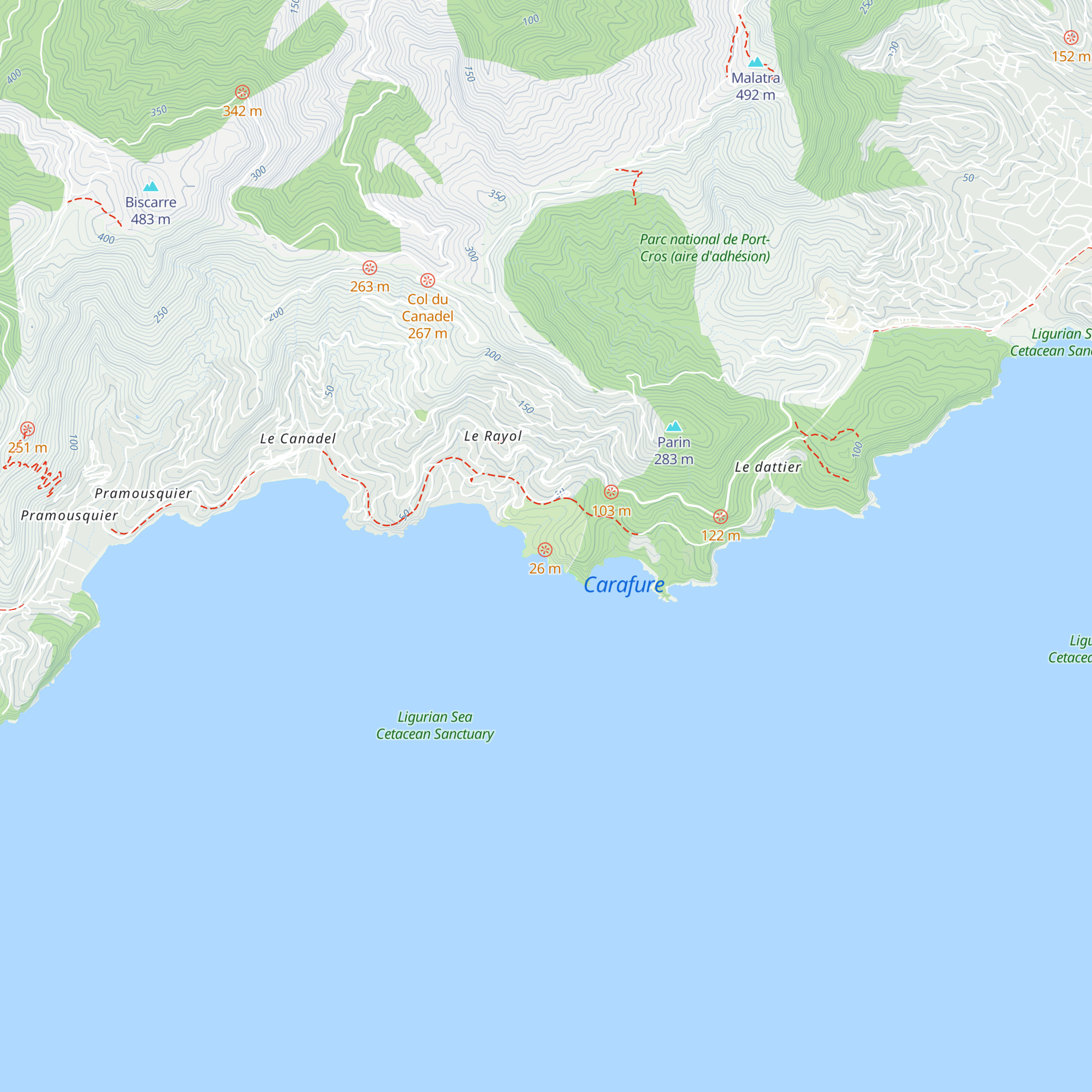 Le Rayolet map