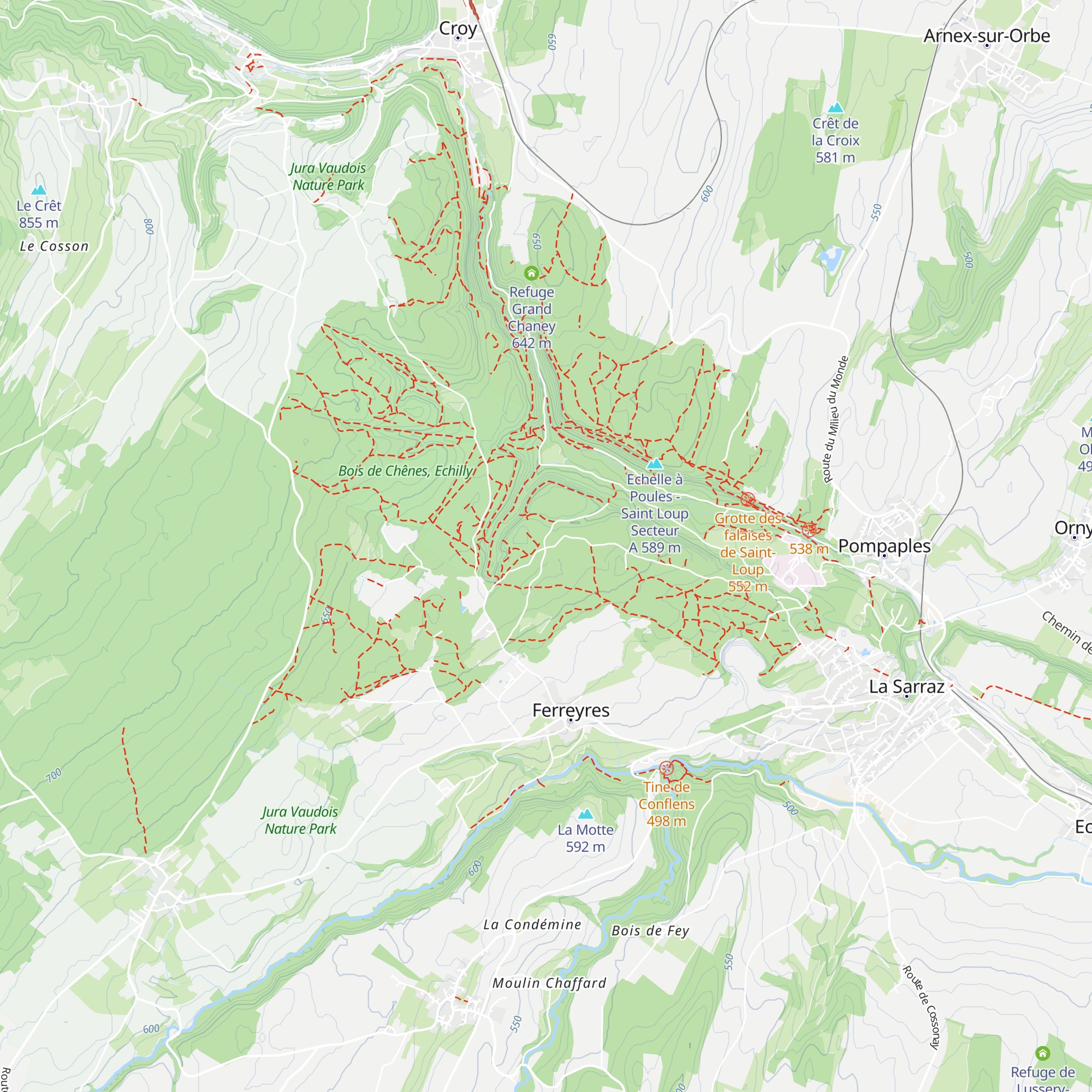 Refuge du Chêne-Rond map
