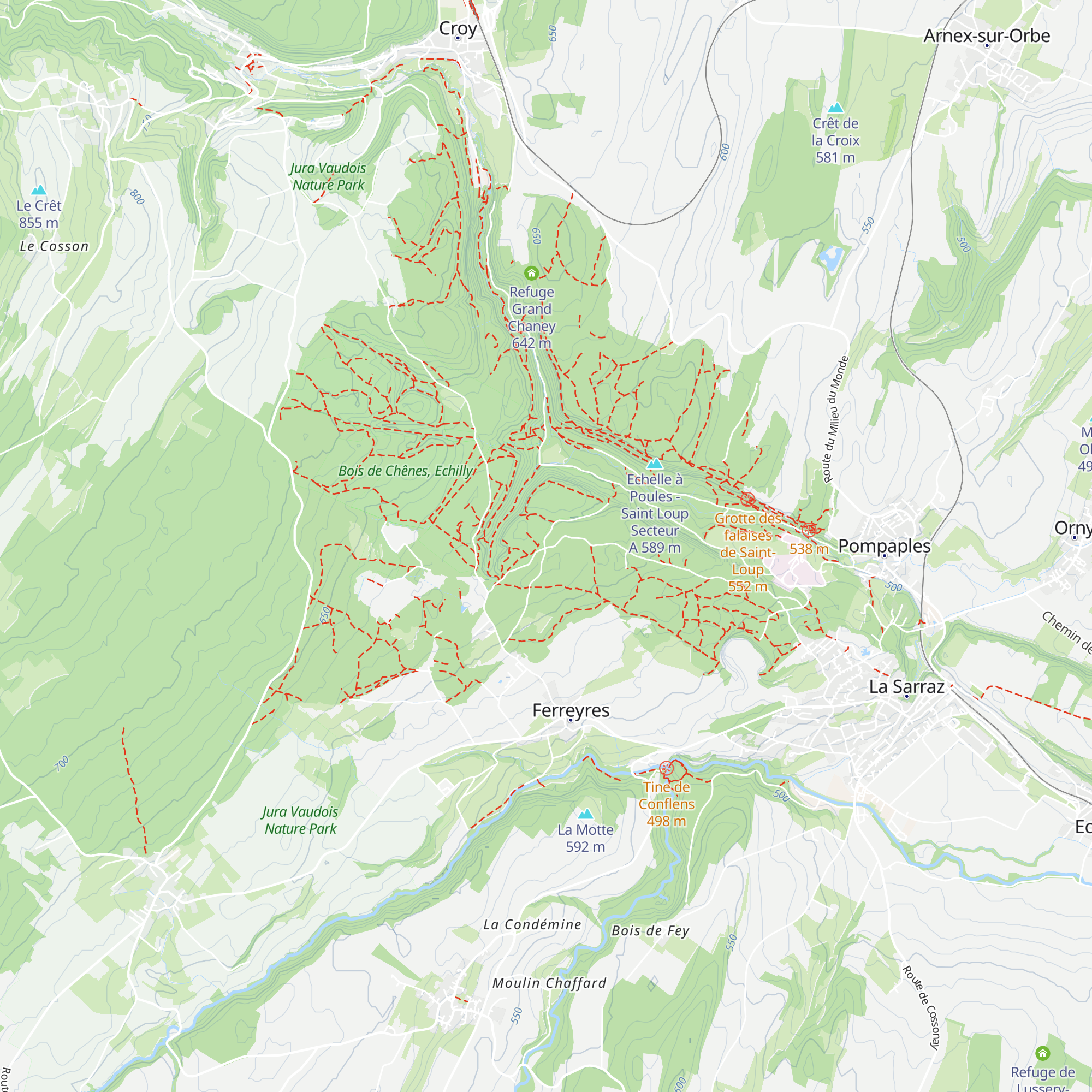 Refuge du Chêne-Rond map