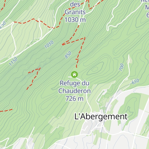 Map of Refuge du Chauderon