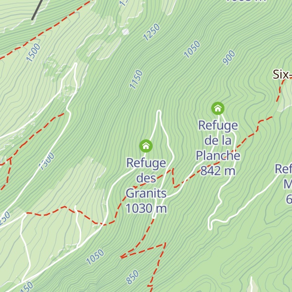 Map of Refuge des Granits