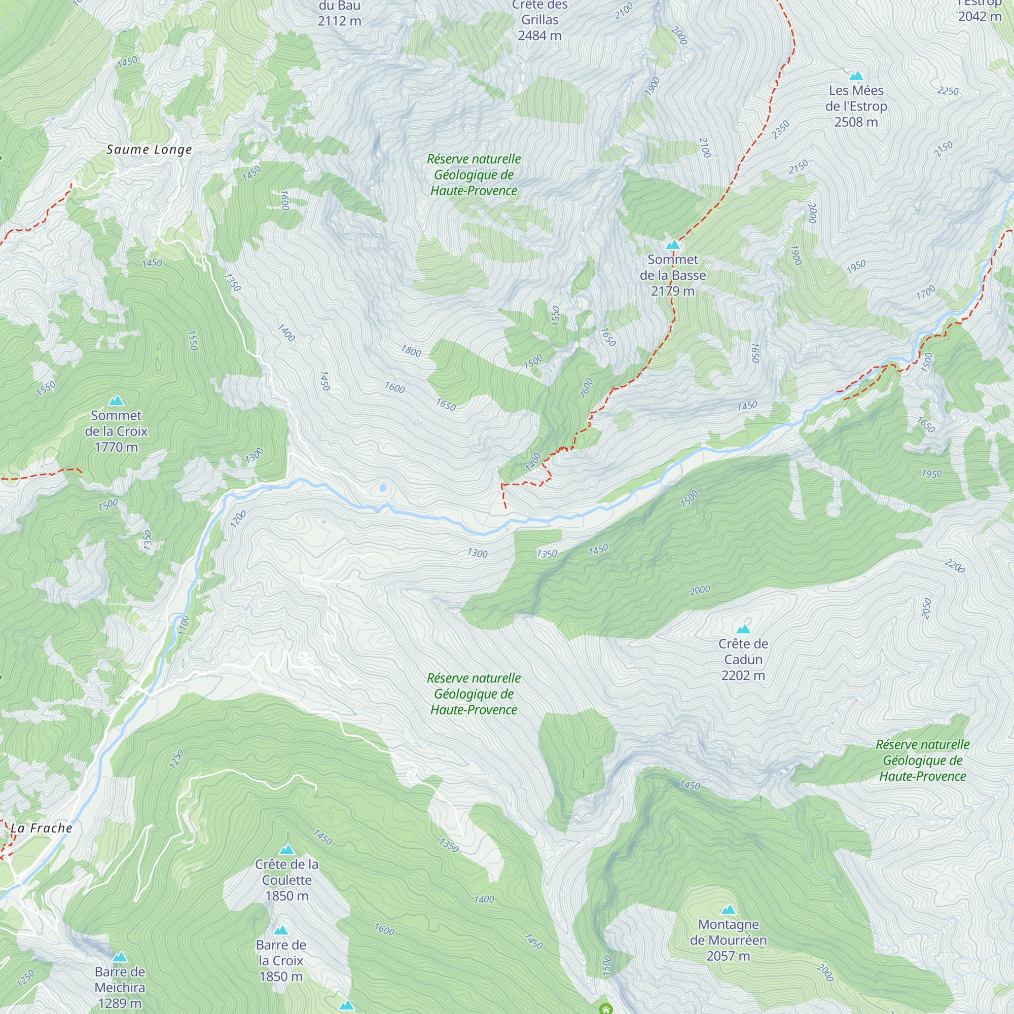Abri des eaux chaudes map