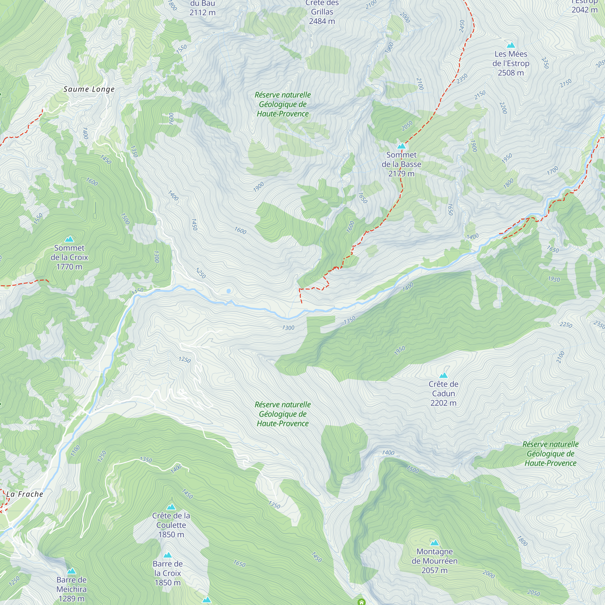 Abri des eaux chaudes map
