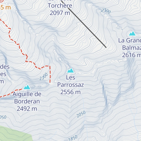 Map of Les Parrossaz