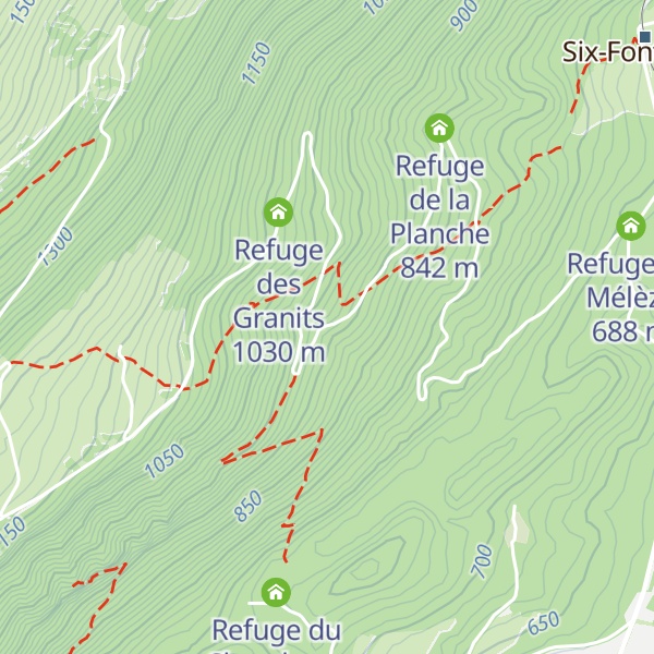 Map of Refuge de Valeyres