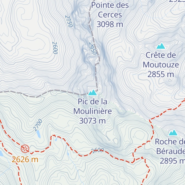 Map of Pic de la Moulinière