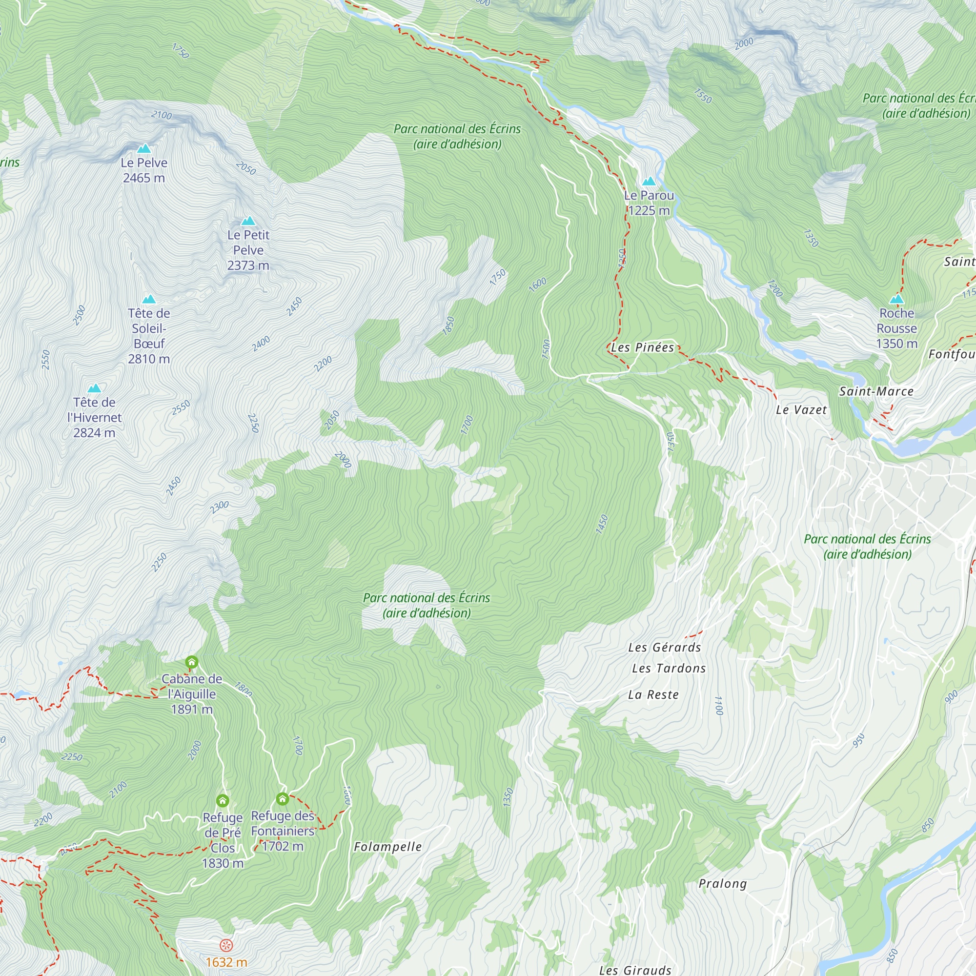 Le Clos Jaunier map
