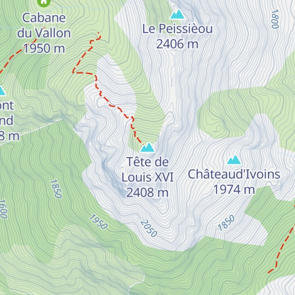 Map of Tête de Louis XVI