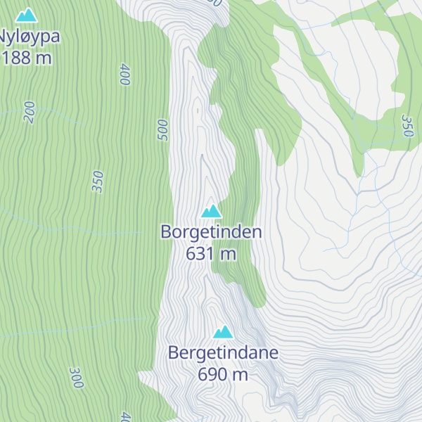 Map of Borgetinden