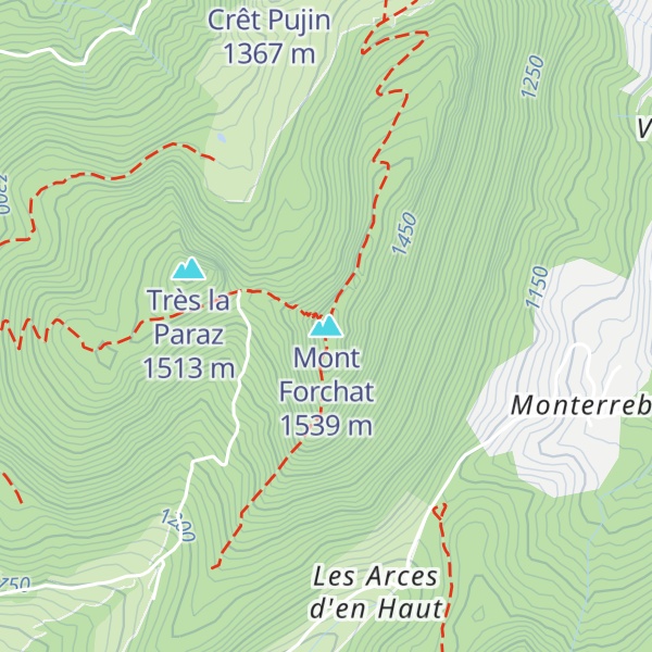 Map of Mont Forchat