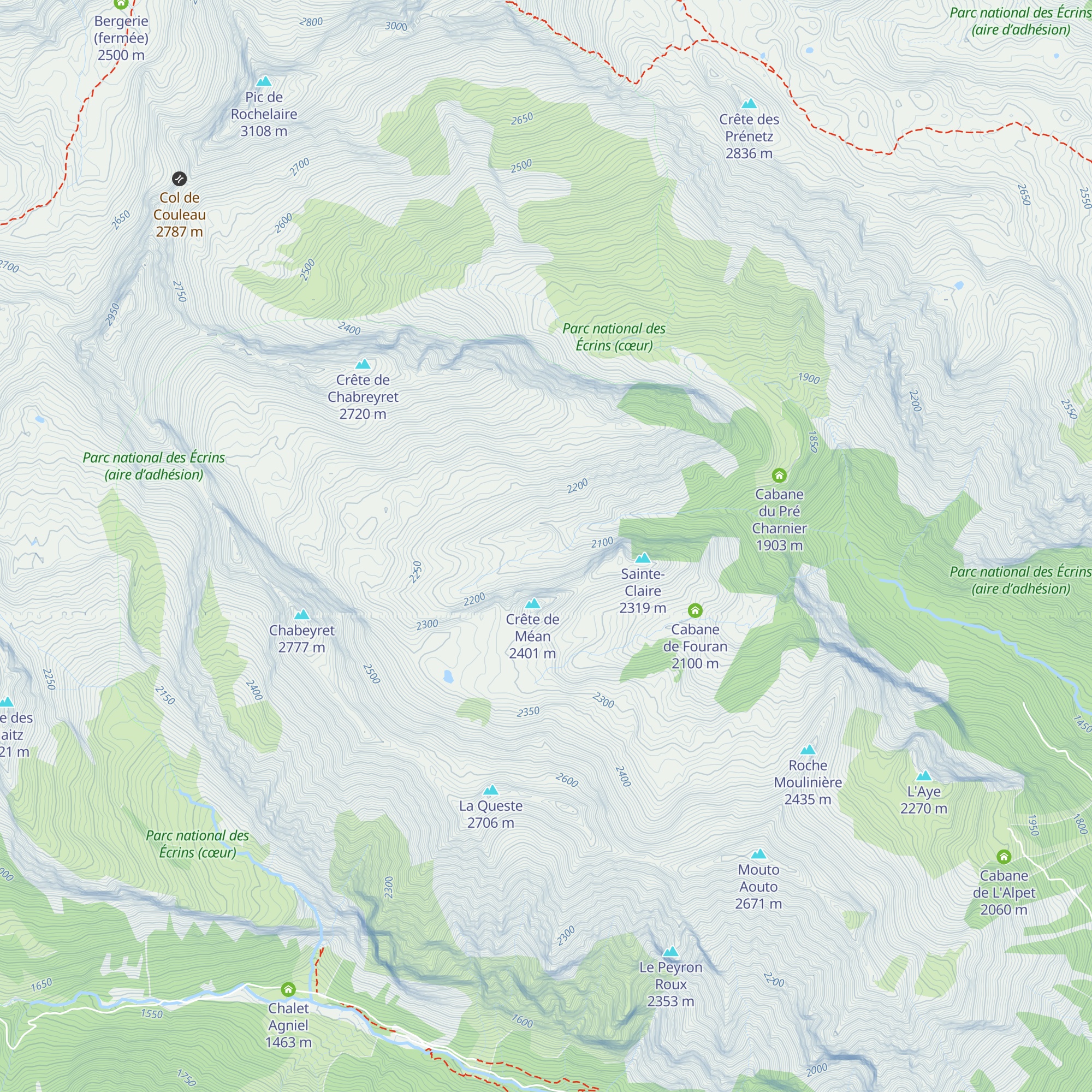 Cabane de Méan map