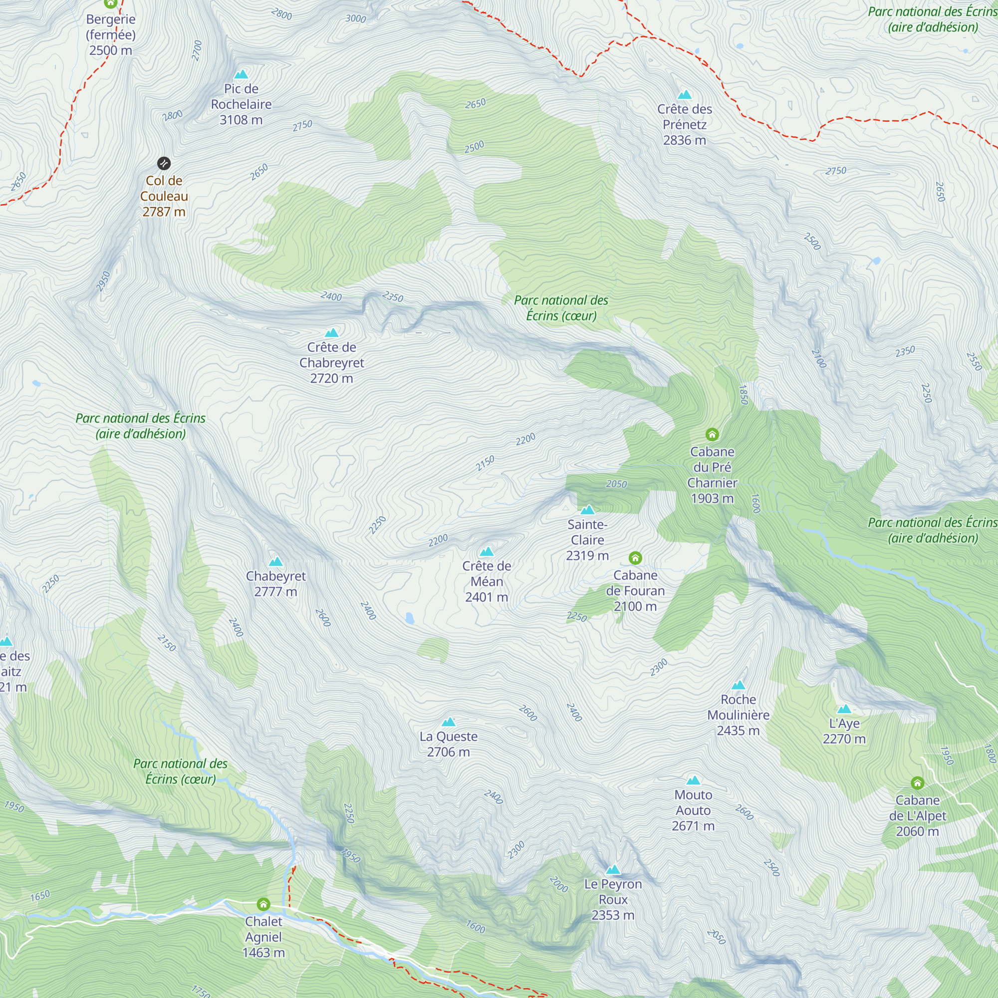 Cabane de Méan map
