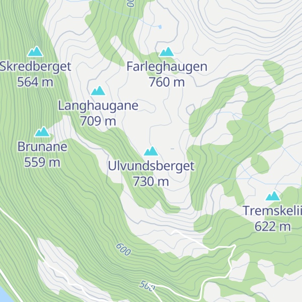 Map of Ulvundsberget