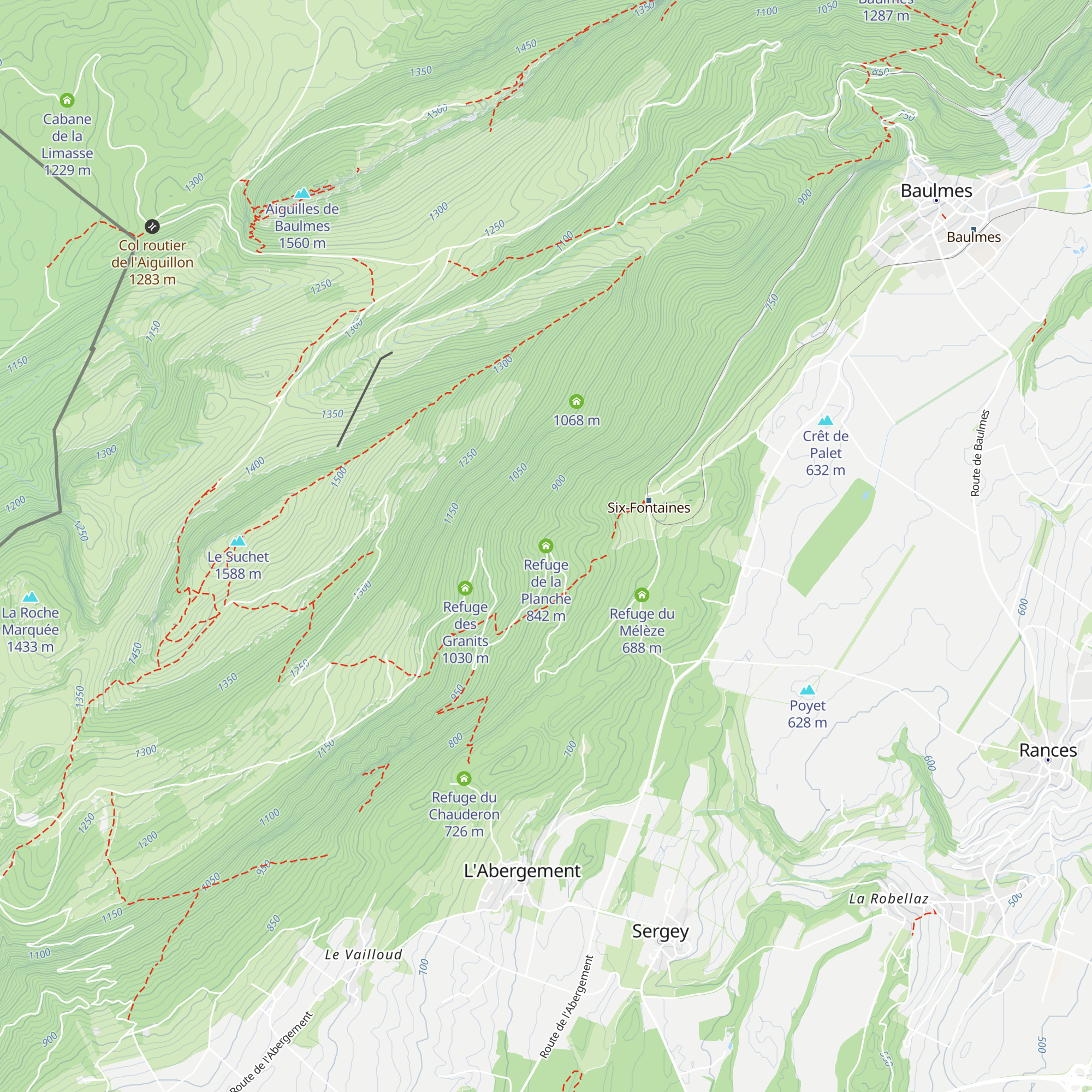 Refuge de la Planche map