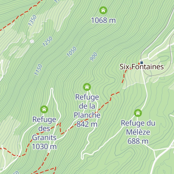 Map of Refuge de la Planche