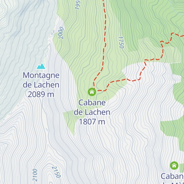 Map of Cabane de Lachen