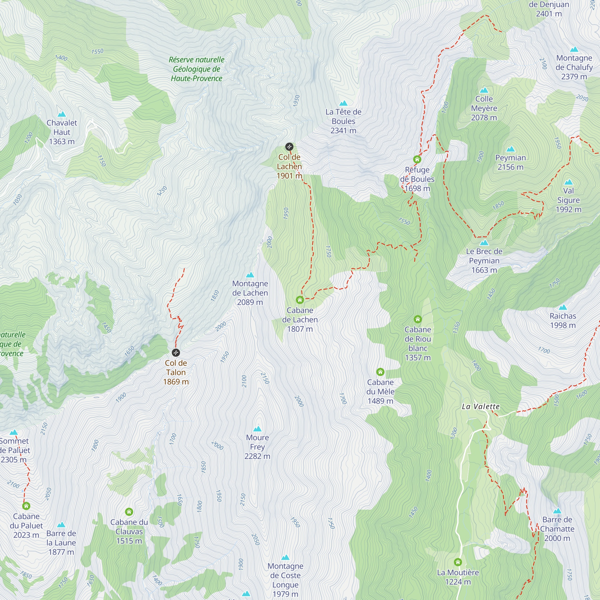 Cabane de Lachen map