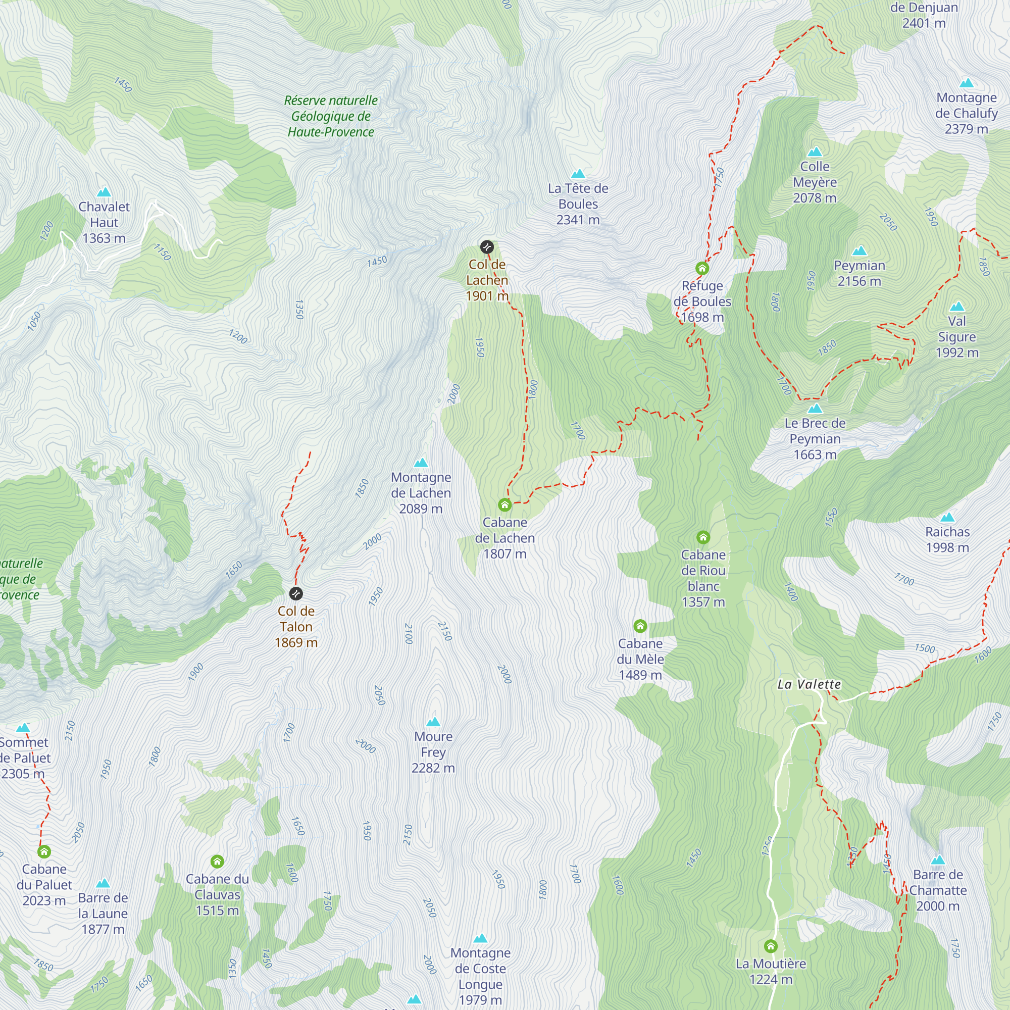Cabane de Lachen map