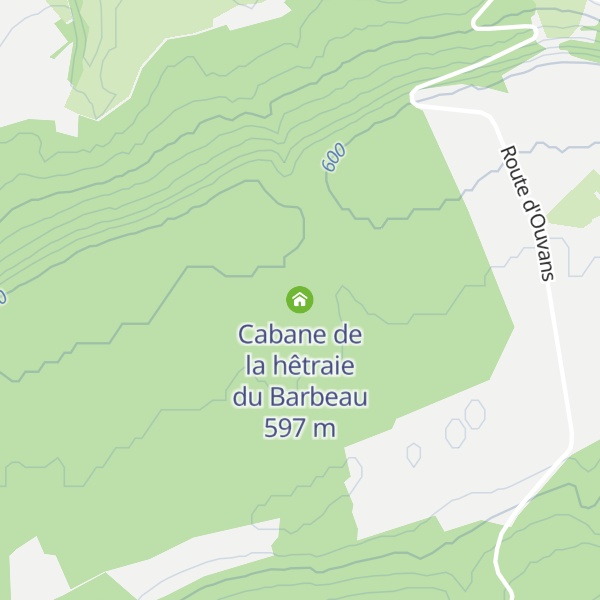 Map of Cabane de la hêtraie du Barbeau