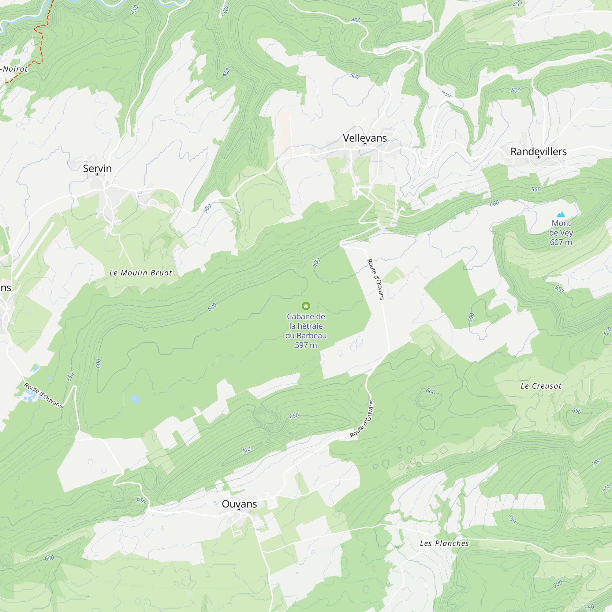 Cabane de la hêtraie du Barbeau map