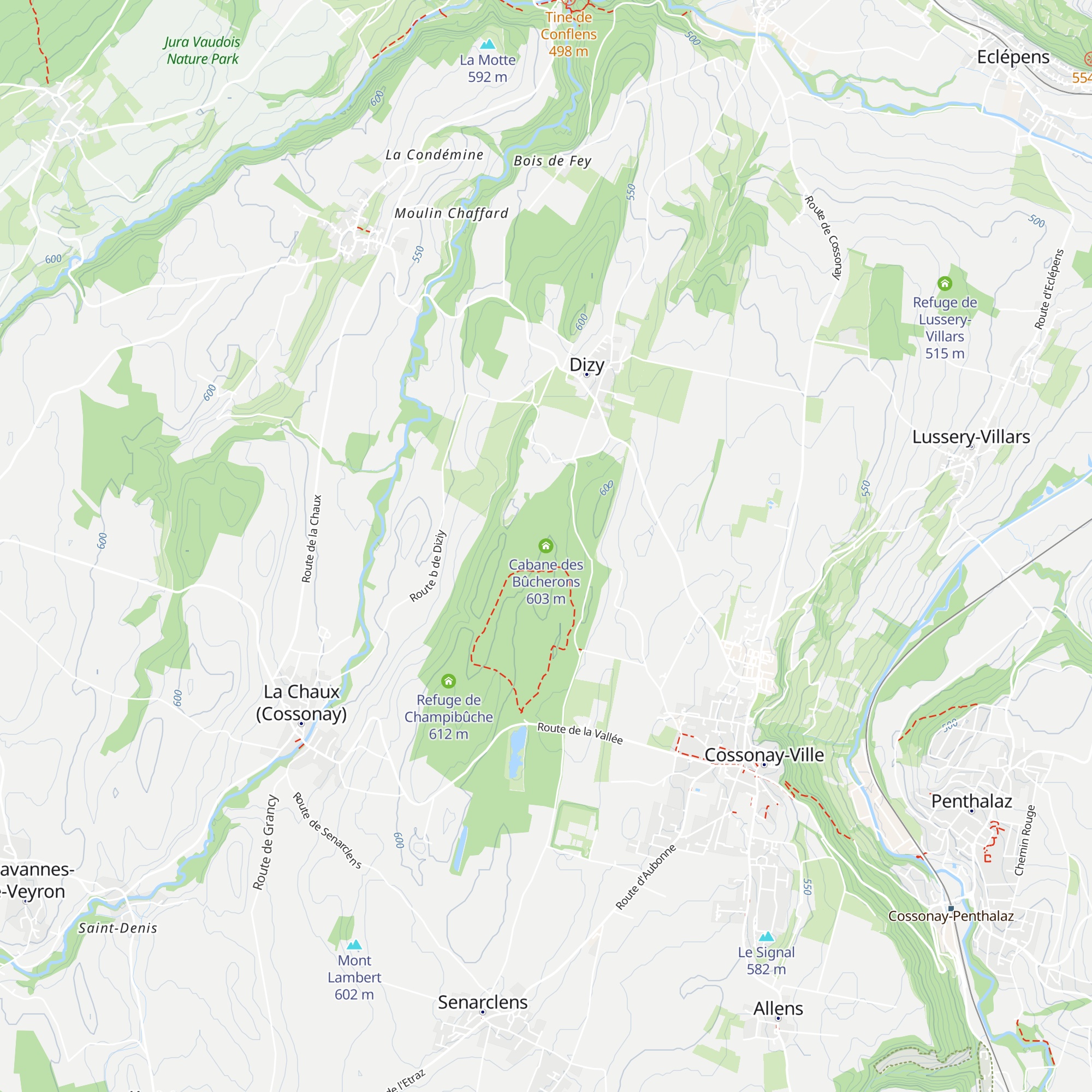 Cabane des Bûcherons map